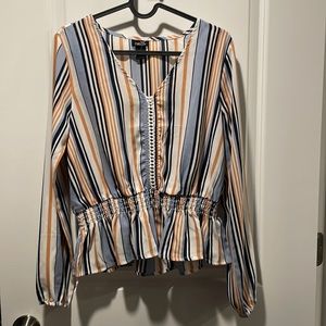 Rue21 Striped Long Sleeve Blouse